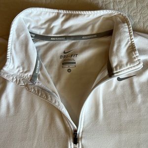 White Nike quarters zip